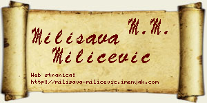 Milisava Milićević vizit kartica